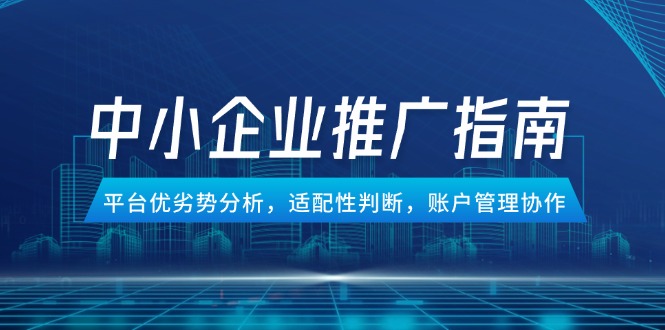 （14910期）中小企业竞价推广指南，平台优劣势分析，适配性判断，账户管理协作-赛德副业库