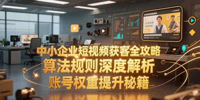 (15326期)中小企业短视频获客全攻略,算法规则深度解析,账号权重提升秘籍-赛德副业库
