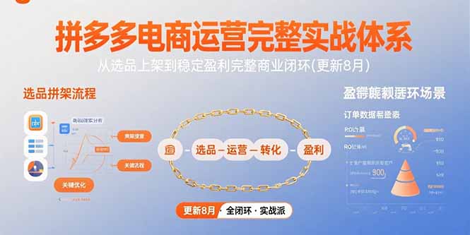 （15579期）拼多多电商运营完整实战体系，从选品上架到稳定盈利完整商业闭环(更新8月)-赛德副业库