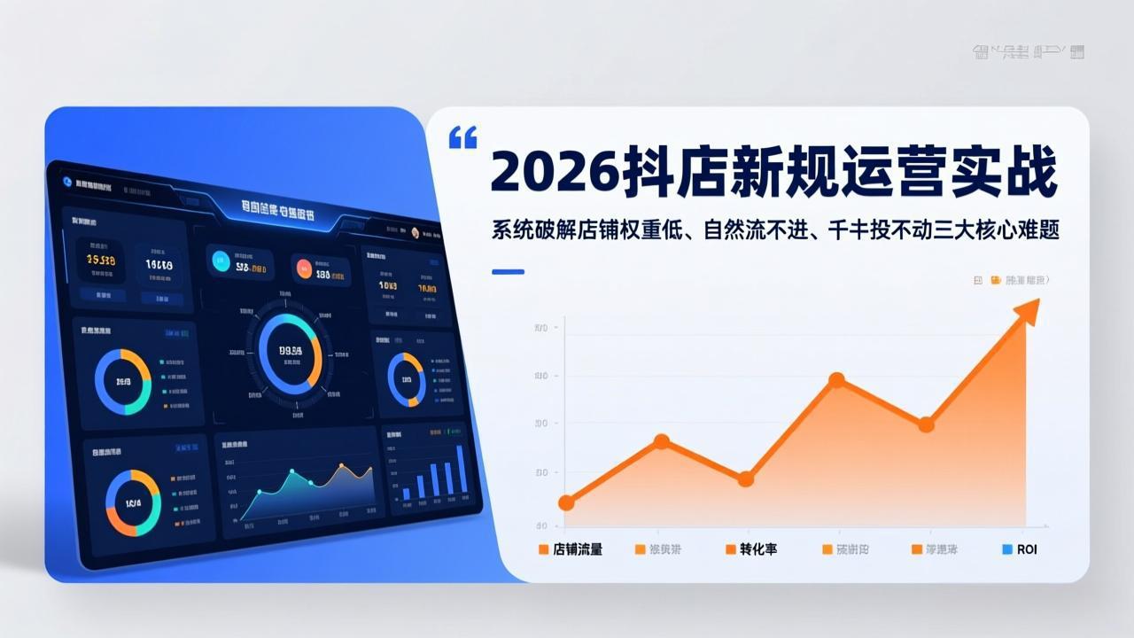 （17502期）2026抖店新规运营实战：系统破解店铺权重低、自然流不进、千川投不动三大核心难题-赛德副业库