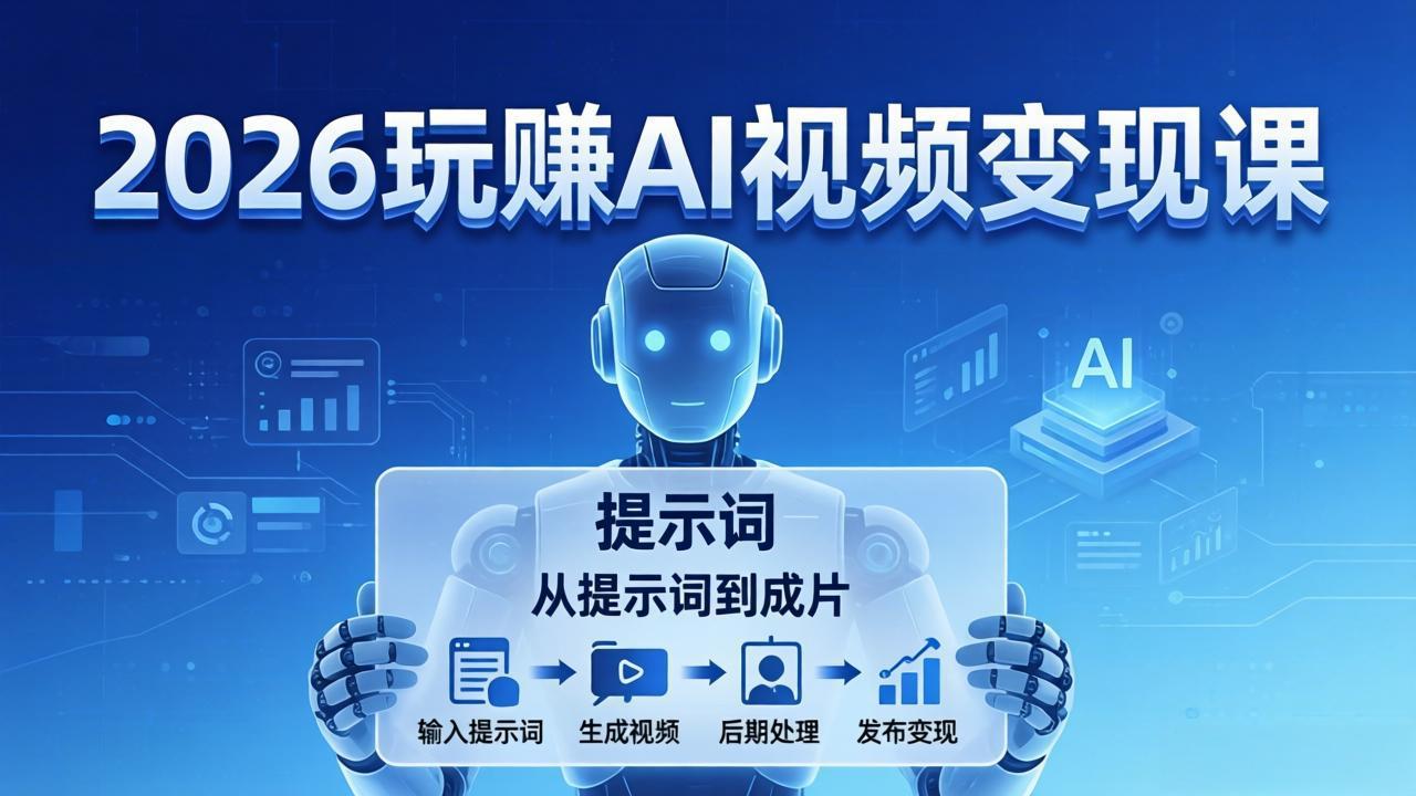 （17827期）2026玩赚AI视频变现课：掌握 AI 视频全流程技能，从提示词到成片高效产出-赛德副业库