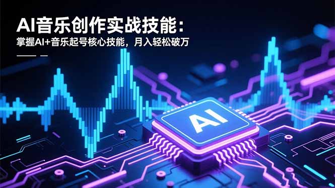（16600期）AI音乐创作实战技能：掌握AI+音乐起号核心技能，月入轻松破万-赛德副业库