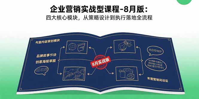 (15823期)企业营销实战型课程-8月版:四大核心模块,从策略设计到执行落地全流程-赛德副业库