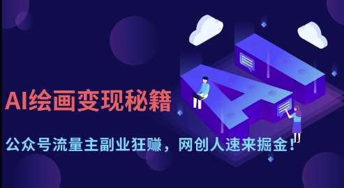 AI绘画变现秘籍：公众号流量主副业狂挣，网创人速来掘金【揭秘】-赛德副业库