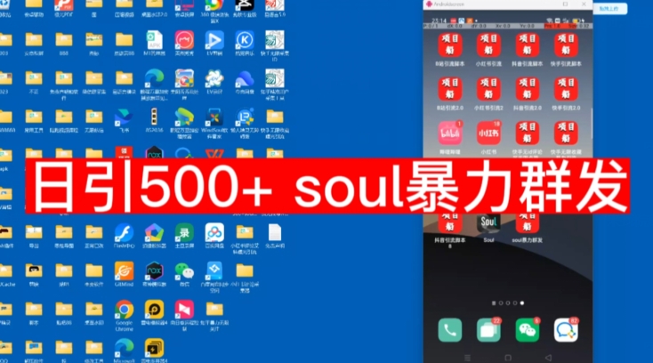 【项目船首发】日引500soul暴力群发项目拆解【揭秘】-赛德副业库