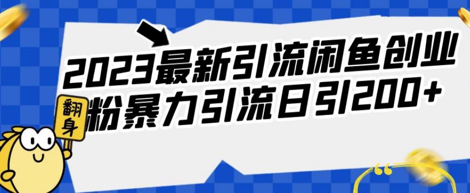 2023最新引流闲鱼创业粉暴力引流日引200+【揭秘】-赛德副业库