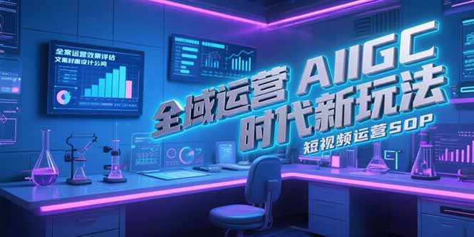 (15327期)全域运营AIGC时代新玩法,文案封面设计公式,短视频运营SOP-赛德副业库