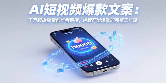 （15569期）AI短视频爆款文案：千万级播放量创作者亲授，持续产出爆款的完整工作流-赛德副业库