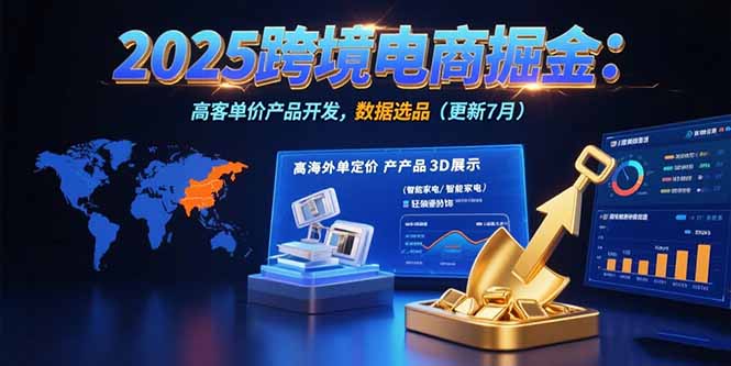 （15512期）2025跨境电商掘金：蓝海市场定位，高客单价产品开发，数据选品(更新7月)-赛德副业库
