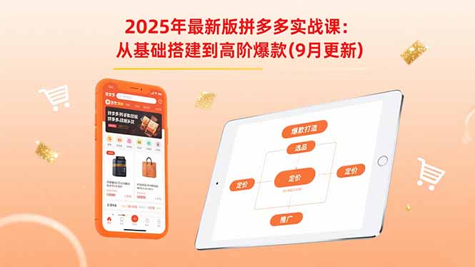 (15899期)2025年最新版拼多多实战课:从基础搭建到高阶爆款(9月更新)-赛德副业库