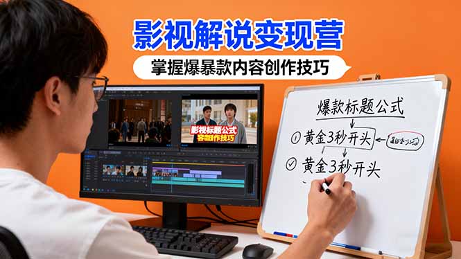 （16348期）影视解说变现营：通过30+实战案例爆款内容创作技巧，掌握影视解说盈利密码-赛德副业库