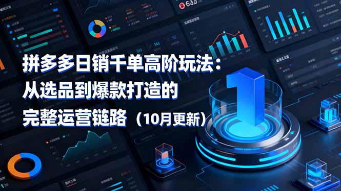 （16404期）拼多多日销千单高阶玩法：从选品到爆款打造的完整运营链路（10月更新）-赛德副业库