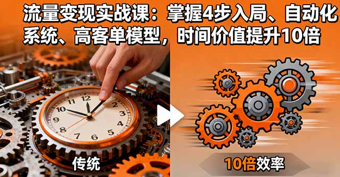 (16197期)流量变现实战课:掌握4步入局、自动化系统、高客单模型,时间价值提升10倍-赛德副业库