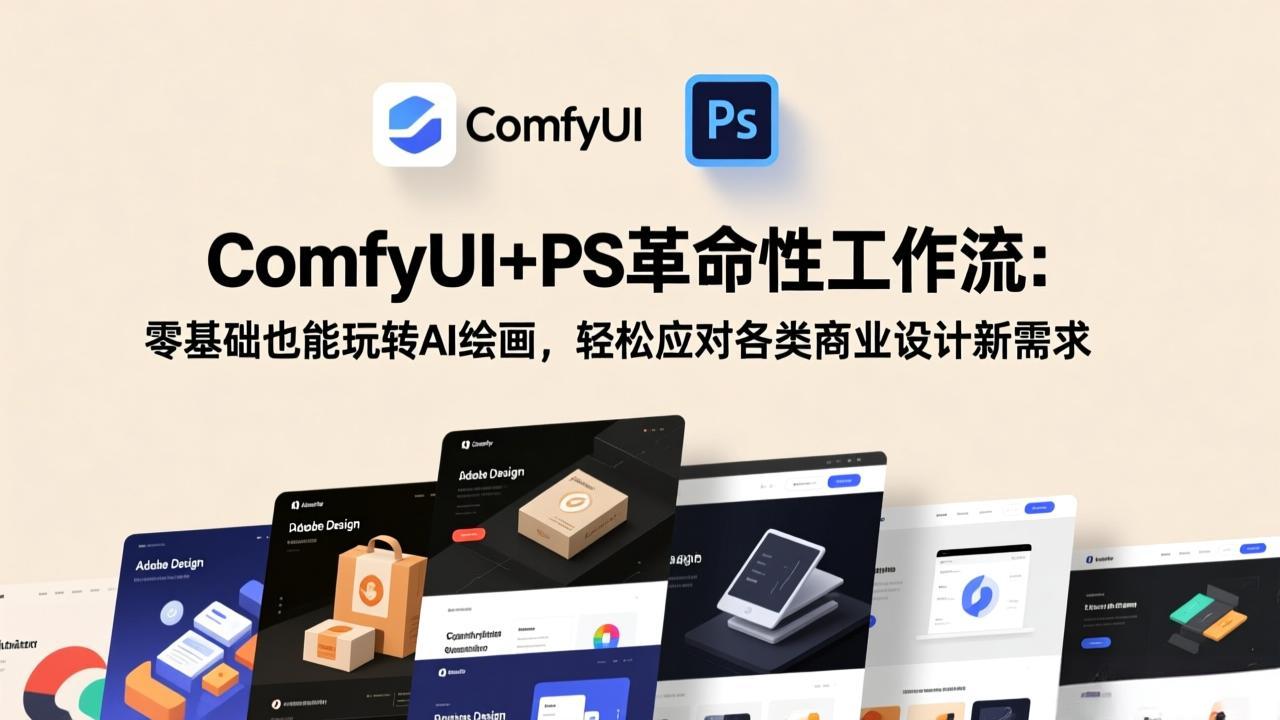 （17512期）ComfyUI+PS革命性工作流：零基础也能玩转AI绘画，轻松应对各类商业设计新需求-赛德副业库