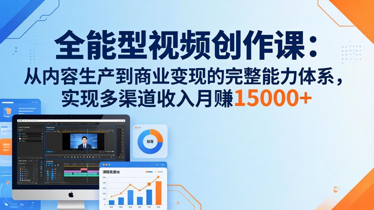 （17718期）全能型视频创作课-26年3月更新：从内容生产到商业变现的完整能力体系，多渠道收入月赚15000+-赛德副业库