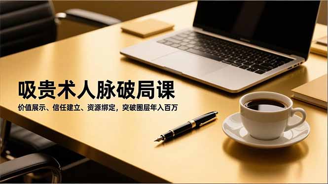 (16682期)吸贵术人脉破局课,价值展示、信任建立、资源绑定,突破圈层年入百万-赛德副业库