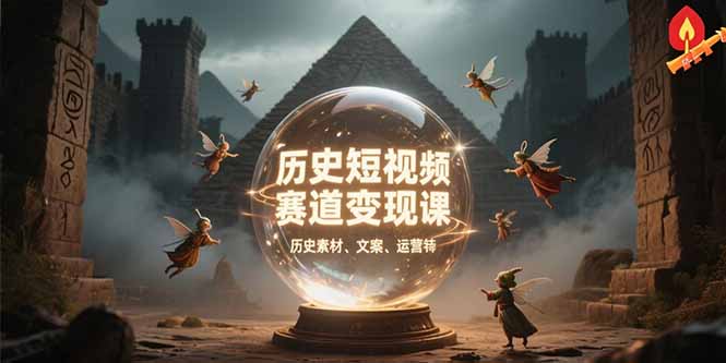 （15386期）历史短视频赛道变现课，百集素材库应用，文案剪辑技巧，账号运营全案-赛德副业库