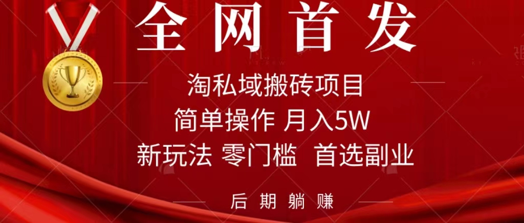 淘私域搬砖项目，利用信息差月入5W，每天无脑操作1小时，后期躺赚-赛德副业库