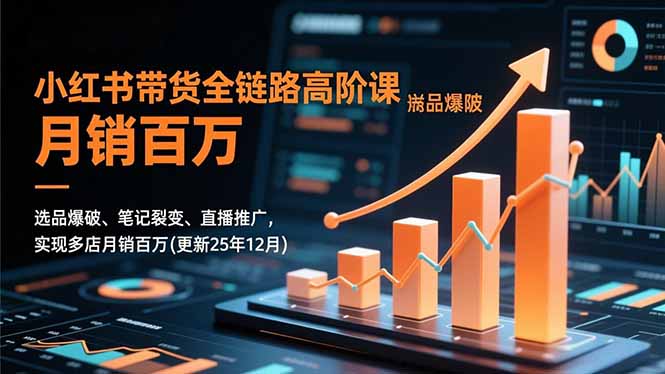 (16842期)小红书带货全链路高阶课,选品爆破、笔记裂变、直播推广,实现多店月销百万(更新25年12月)-赛德副业库