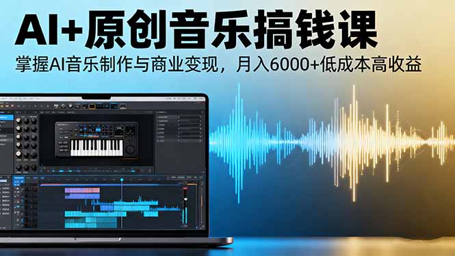 (16324期)AI+原创音乐搞钱课:掌握AI音乐制作与商业变现,月入6000+低成本高收益-赛德副业库