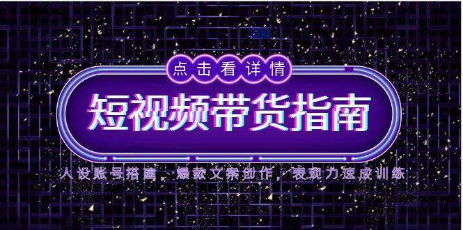 （14912期）2025短视频带货指南，人设账号搭建，爆款文案创作，表现力速成训练-赛德副业库