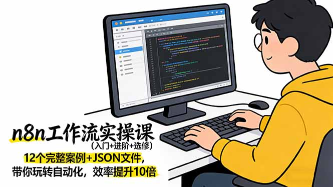 (17615期)n8n工作流实操课(入门+进阶+选修)12个完整案例+JSON文件,带你玩转自动化,效率提升10倍-赛德副业库