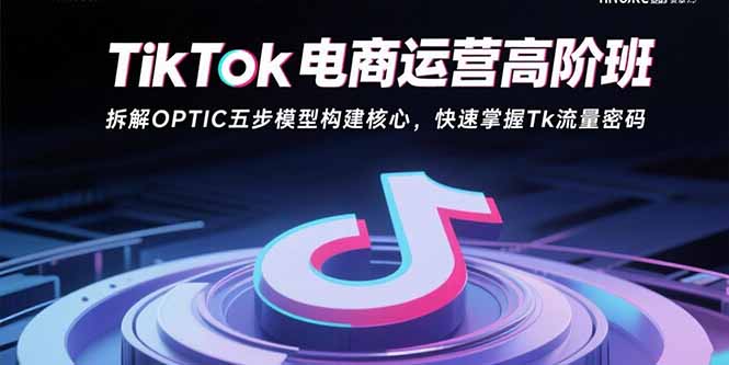 （15752期）TikTok电商运营高阶班：拆解OPTIC五步模型构建核心，快速掌握Tk流量密码-赛德副业库