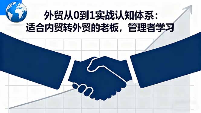 （16297期）外贸从0到1实战认知体系：适合内贸转外贸的老板，管理者学习-赛德副业库