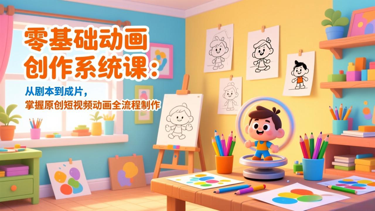 （17161期）零基础动画创作系统课：从剧本到成片，掌握原创短视频动画全流程制作-赛德副业库