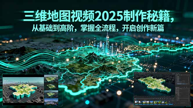（15983期）三维地图视频2025制作秘籍，从基础到高阶，掌握全流程，开启创作新篇-赛德副业库