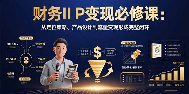 （15728期）财务IP变现必修课：从定位策略、产品设计到流量变现形成完整闭环-赛德副业库