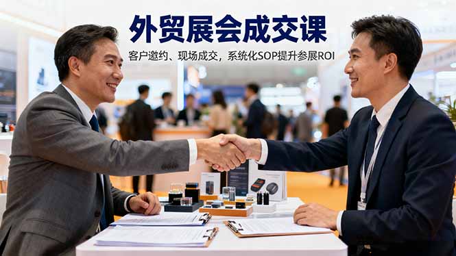 (16356期)外贸展会成交课,含目标制定、客户邀约、现场成交,系统化SOP提升参展ROI-赛德副业库