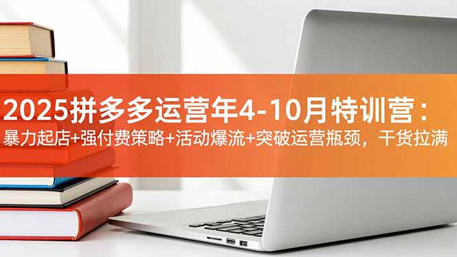 （16642期）2025拼多多运营年4-10月特训营：暴力起店+强付费策略+活动爆流+突破运营瓶颈，干货拉满-赛德副业库