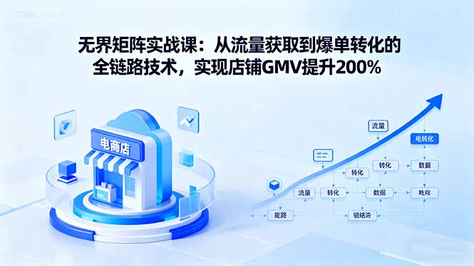 （16104期）无界矩阵实战课：从流量获取到爆单转化的全链路技术，实现店铺GMV提升200%-赛德副业库