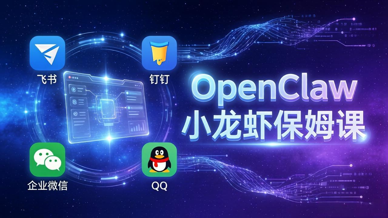 (17614期)OpenClaw小龙虾保姆课: Windows/macOS/Linux/Docker全系统安装,飞书+钉钉+企业微信+QQ 全接入-赛德副业库