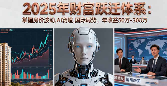 （16217期）2025年财富跃迁体系：掌握房价波动,AI赛道,国际局势，年收益50万-300万-赛德副业库