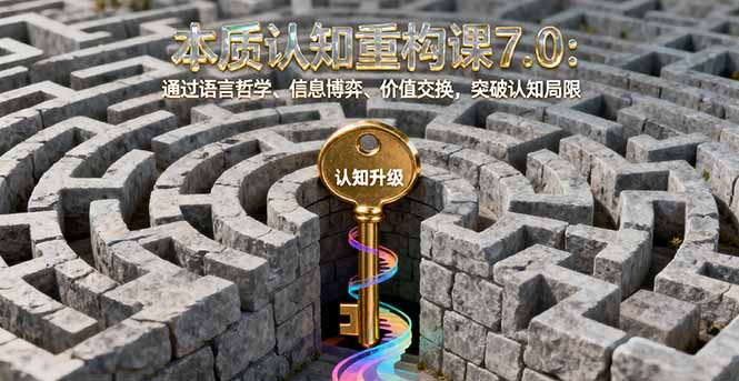 （16218期）本质认知重构课7.0：通过语言哲学、信息博弈、价值交换，突破认知局限-赛德副业库