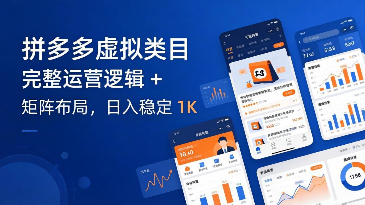 (17777期)拼多多虚拟类目干货:完整运营逻辑 + 矩阵布局,日入稳定 1K-赛德副业库