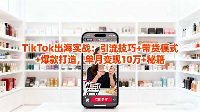 （16358期）「TikTok出海实战」引流技巧+带货模式+爆款打造，单月变现10万+秘籍-赛德副业库