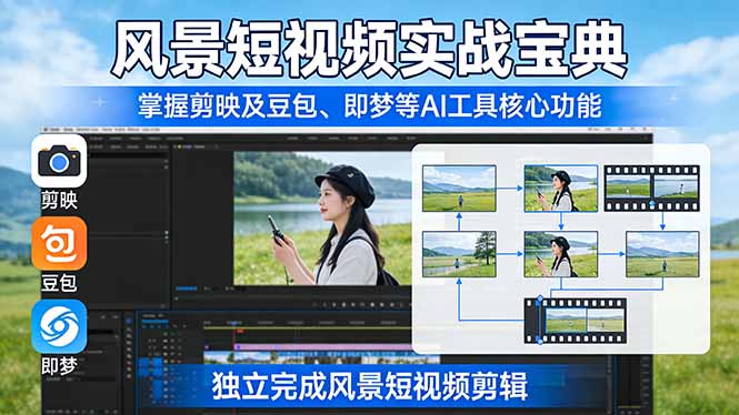 （17704期）风景短视频实战宝典：掌握剪映及豆包、即梦等AI工具的核心功能，独立完成风景短视频剪辑-赛德副业库