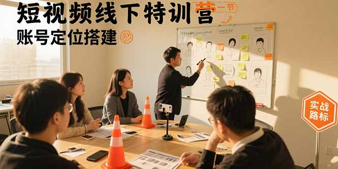 (15707期)短视频线下特训营:账号定位搭建/口播号拍摄剪辑/直播间流量入口/变现实战-赛德副业库