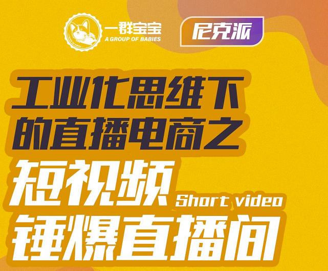 尼克派·工业化思维下的直播电商之短视频锤爆直播间，听话照做执行爆单-赛德副业库