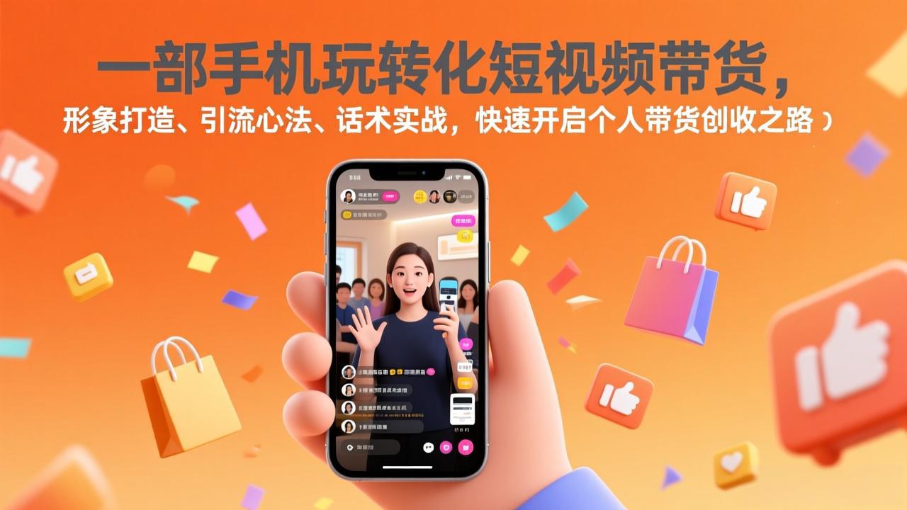 （17356期）一部手机玩转化短视频带货，形象打造、引流心法、话术实战，快速开启个人带货创收之路-赛德副业库