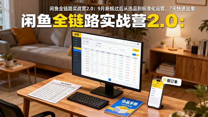 （16263期）闲鱼全链路实战营2.0：9月新规过后从选品到标准化运营，7天快速出单-赛德副业库