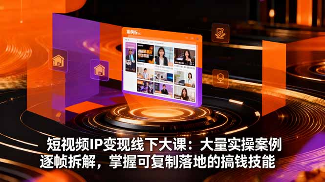（16410期）短视频IP变现线下大课：大量实操案例逐帧拆解，掌握可复制落地的搞钱技能-赛德副业库