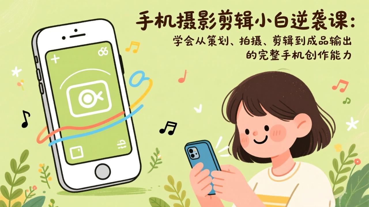(17239期)手机摄影剪辑小白逆袭课:学会从策划、拍摄、剪辑到成品输出的完整手机创作能力-赛德副业库