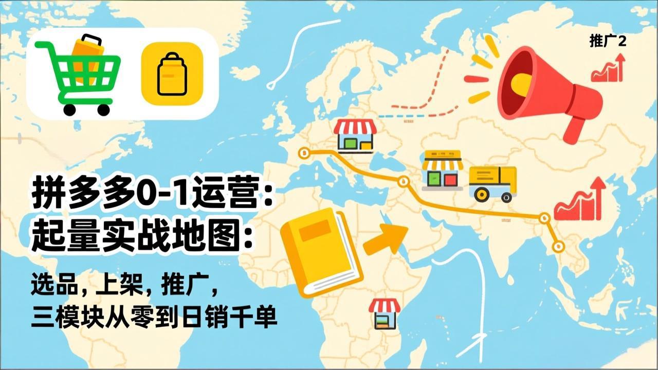 （17085期）拼多多0-1运营：起量实战地图：选品，上架，推广，三模块从零到日销千单-赛德副业库