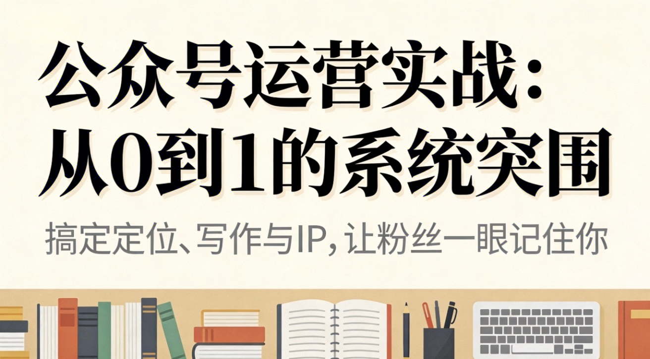（16777期）公众号运营实战：从0到1的系统突围-赛德副业库