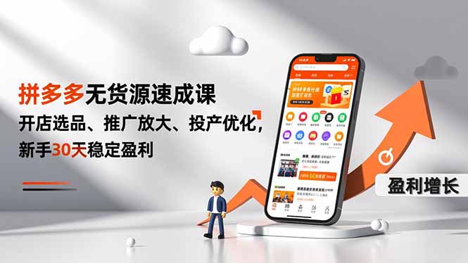 （16785期）拼多多无货源速成课，开店选品、推广放大、投产优化，新手30天稳定盈利-赛德副业库
