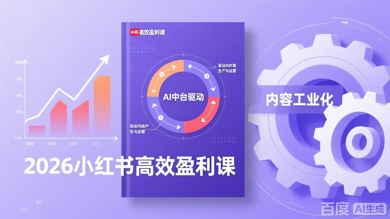 （17291期）2026小红书高效盈利课，流量双引擎+内容工业化+AI中台驱动，构建可复制的千万级营收模型-赛德副业库